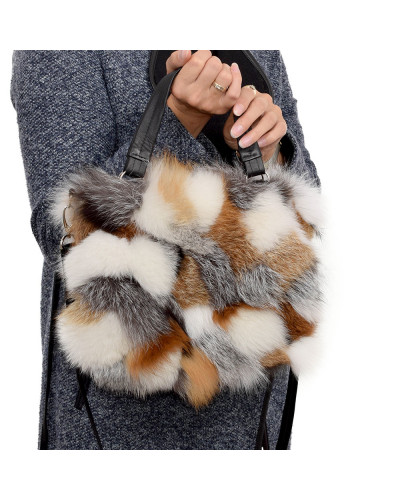 Damen Handtasche aus echtem Fuchs