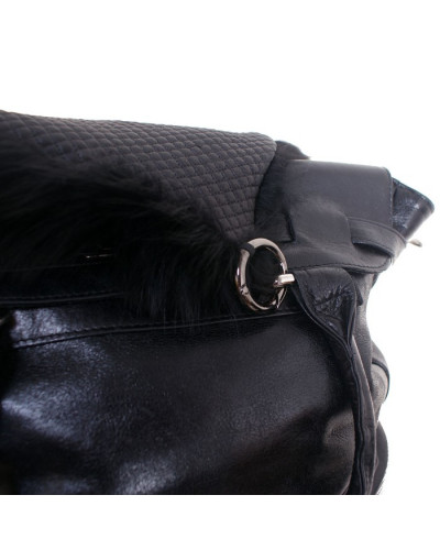 Tasche Fell Abdeckung aus echtem schwarz Fuchs Pelz