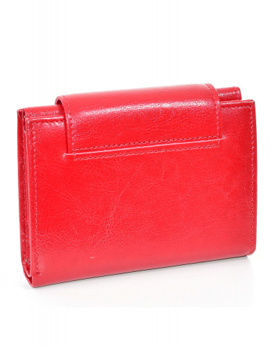 Damengeldbörse aus rot Leder