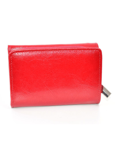 Damengeldbörse aus rot Leder