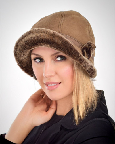 Damen-Hut aus hochwertigem Lammleder